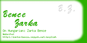 bence zarka business card